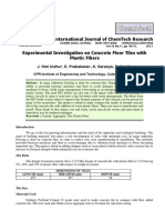 Experimental Investigation on Concrete Floor Tiles with Plastic Fibers