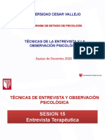 PPT SESIÓN  15 Entrevista Terapéutica 