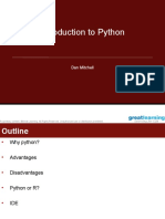 Introduction To Python: Dan Mitchell