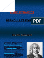 Fluid Dynamics: Bernoulli'S Equation