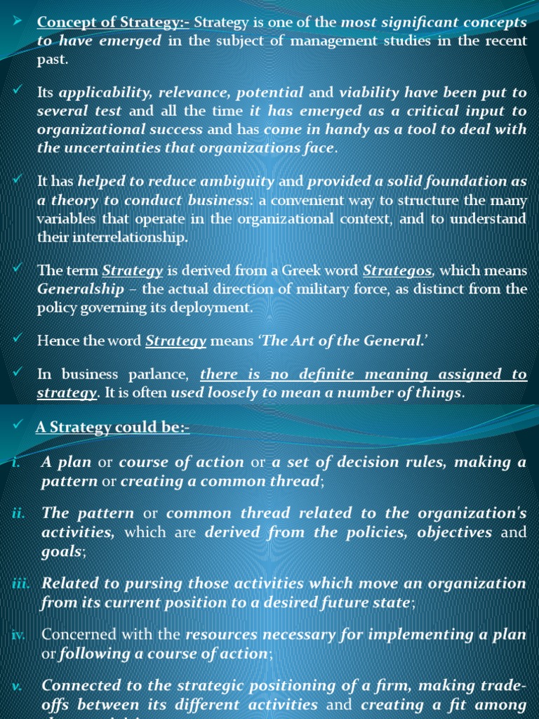 Concept of Strategy | PDF | Economies Of Scale | Competitive Advantage