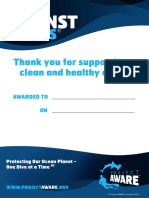 Debris: Thank You For Supporting A Clean and Healthy Ocean