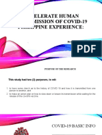 Decelerate Human Transmission of Covid-19 Philippine Experience