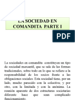 La Sociedad en Comandita Parte I