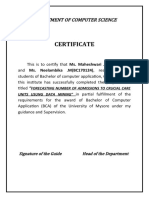 Certificate: Department of Computer Science