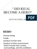 How Did Rizal Become A Hero?: Ruvy M.Tuble, PH.D