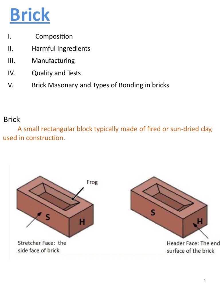 Comprehensive Guide to Brick Composition and Manufacturing | PDF ...
