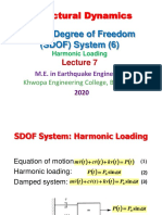Lecture 7 SD Single Degree of Freedom (SDOF) System (6) Harmonic Loading