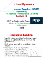 Lecture 10 SD Single Degree of Freedom System Impulsive Loading