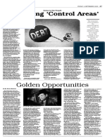 Reinstating Control Areas': Golden Opportunities