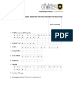 Gs25: Registration For Student Matric Card: Attach Photo Here