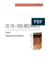 Lecture 1 CE 130 - Introduction To Soil Mechanics PDF