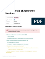 Fundamentals of Assurance Services