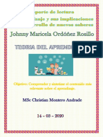 ORDOÑEZ - JOHNNY - Reporte de Lectura. El Aprendizaje y Sus Implicaciones en El Desarrollo de Nuevos Saberes