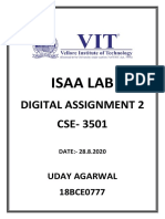 Isaa Lab: Digital Assignment 2 CSE-3501