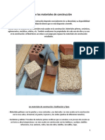Clasificación de los materiales de construcción