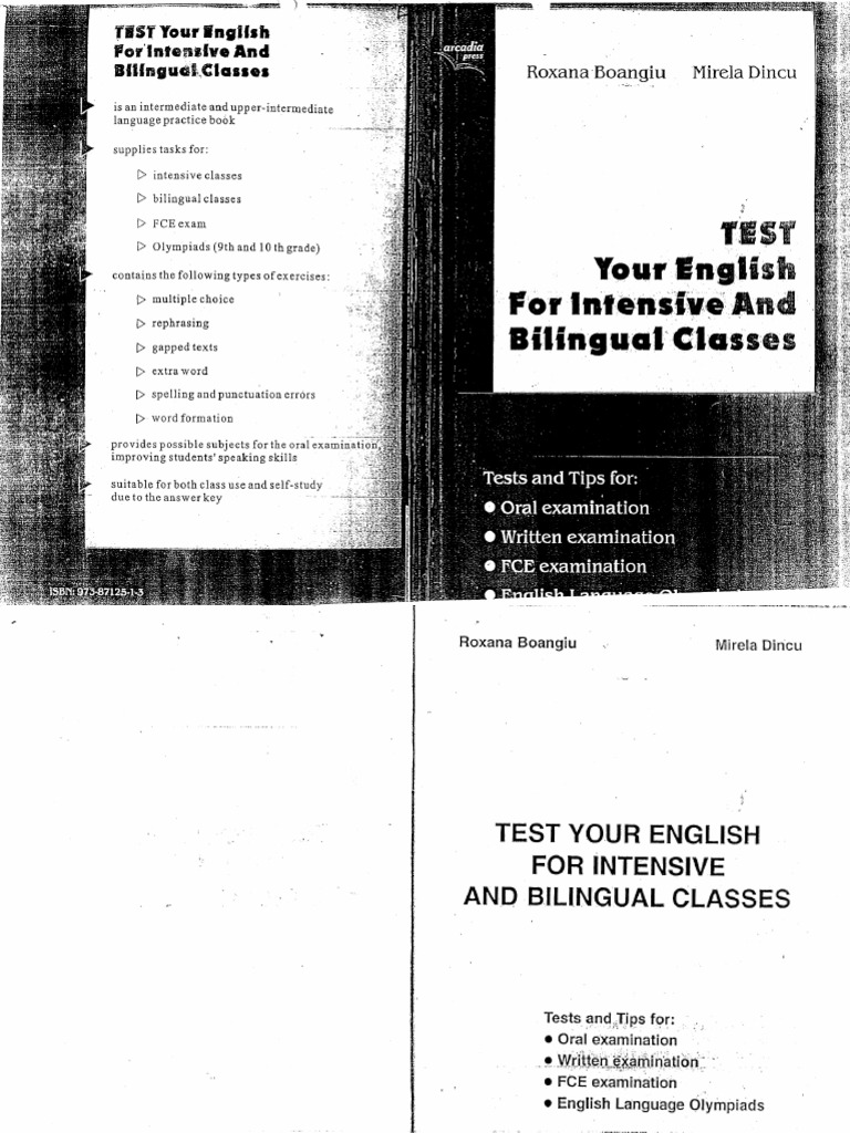 Test Your English For Intensive and Bilingual Classes PDF | PDF