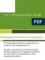 CH 1: Introduction To Ob