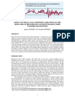 Effect of Infill Wall Stiffness Variations On The Behavior of Reinforced Concrete Frames Under Earthquake Demands