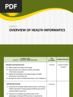 Overview of Health Informatics: Lesson 4