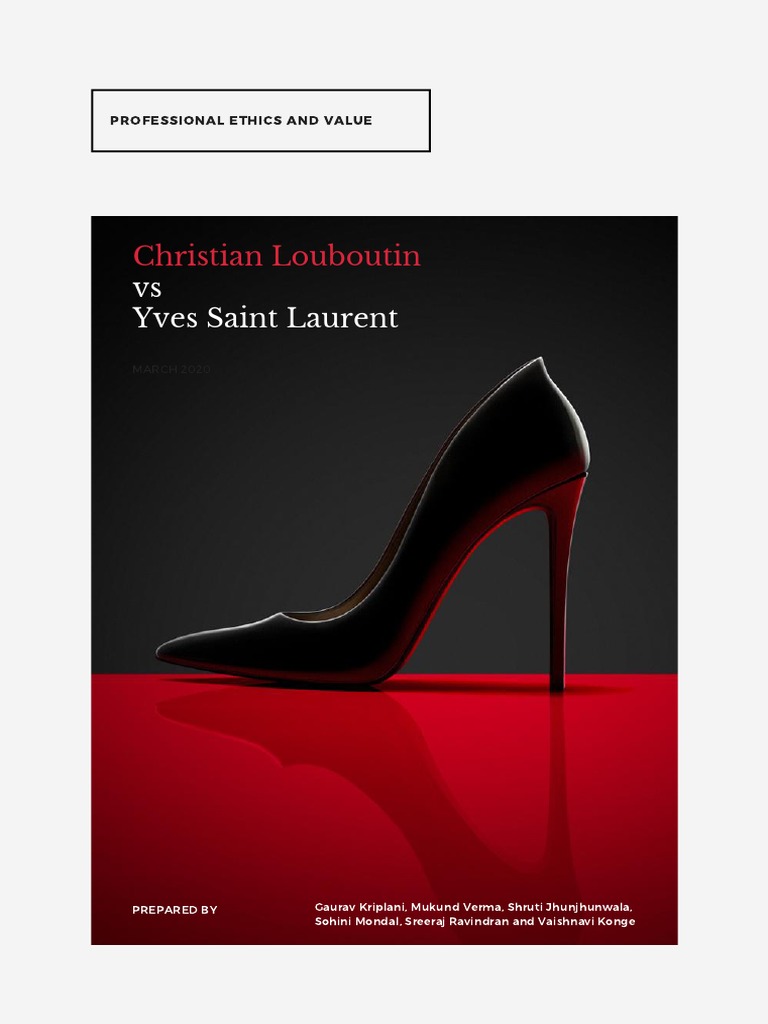 Louboutin v. YSL Red Sole Shoe Trademark Infringement