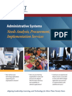 Needs Analysis, Procurement, and Implementation Services: Administrative Systems