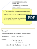 Second Derivative Can Determine The Maximum and Minimum Values of A Function