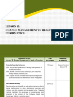 Lesson 15: Change Management in Health Informatics