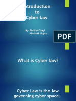 To Cyber Law: By-Abhinav Tyagi Abhishek Gupta