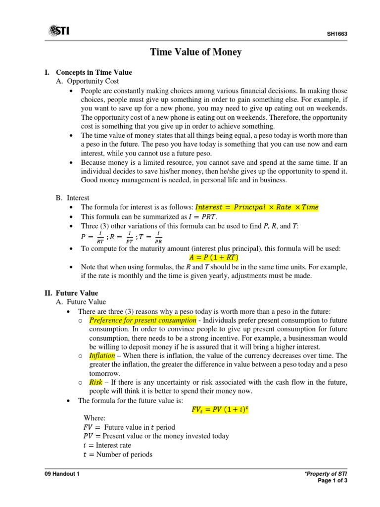 Time Value of Money Explained | PDF | Present Value | Interest