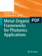 Metal-Organic Frameworks For Photonics Applications: Banglin Chen Guodong Qian Editors