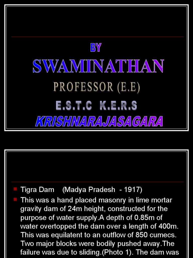History of dams failures