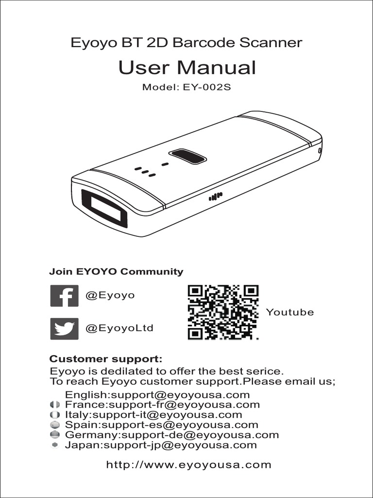 Eyoyo Portable Barcode Scanner User Manual