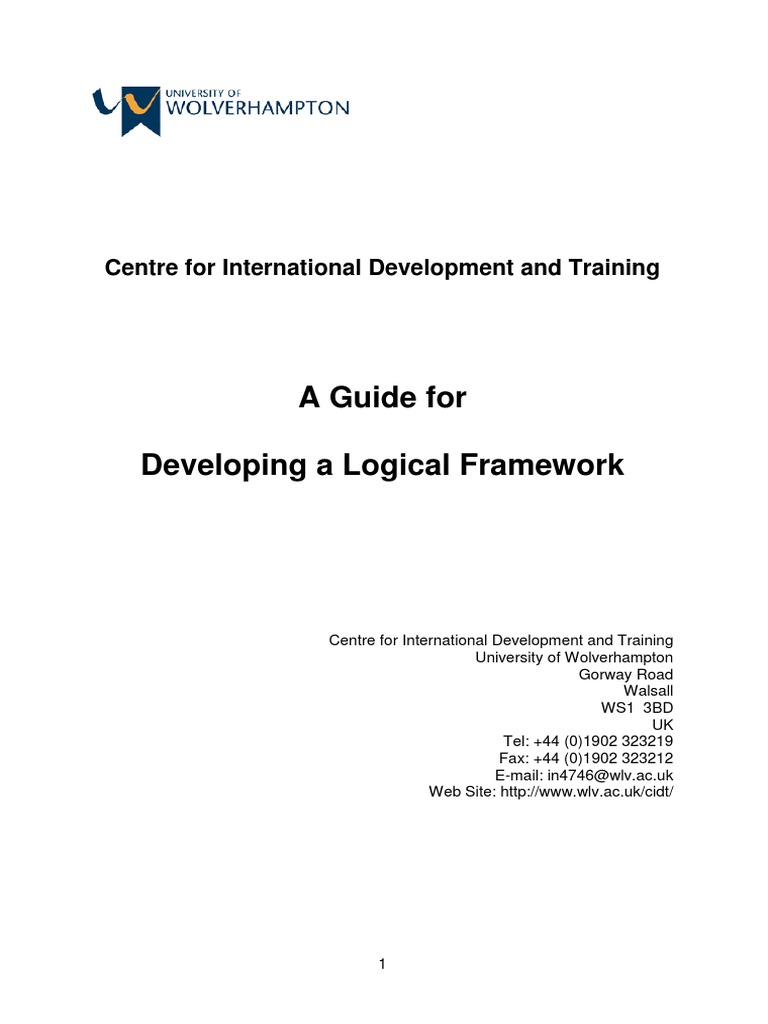 Logical Framework Centre For International Development and Training PDF ...