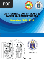 Division Roll-Out of Grade 12 Career Guidance Program: November 27-29, 2018