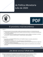 Informe Politica Monetaria Julio 2020