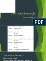 Qualitative Research: Material From Groat and Wang (2013) Prepared by Neil Menjares, MS