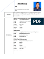 CV of Lingcon Chandra Shing