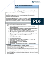 Programme Master Scheduler Brief: Local Government Election Programme Role: Programme Master Scheduler Role Description