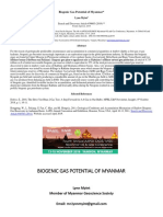 Biogenic Gas Potential of Myanmar