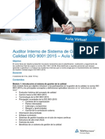 Auditor Interno ISO 9001 - Aula Virtual PDF