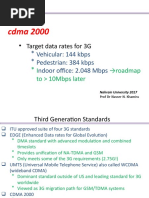 Cdma 2000: - Target Data Rates For 3G