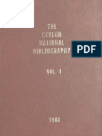 The Ceylon National Bibliography Volume 1 Number 1 January 1963