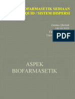 Aspek Biofarmasetik Sediaan Liquid