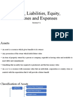 Assets, Liabilities, Equity, Incomes and Expenses: Session # 2