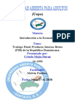 Trabajo Final Producto Interno Bruto PIB de La República Dominicana