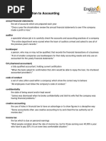 English 4 Accounting - Unit 1 Vocabulary