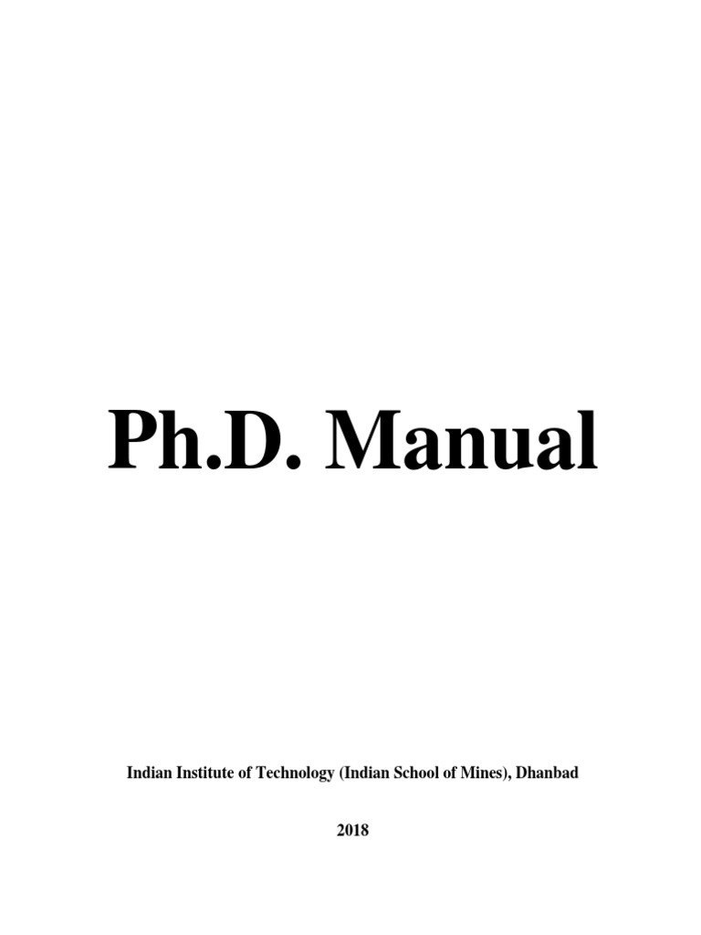 Ph D Manual Pdf Pdf Doctor Of Philosophy Thesis