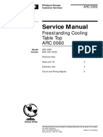 Service Manual: Freestanding Cooling Table Top ARC 0060