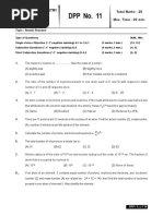 DPP No. 11: Physical Chemistry